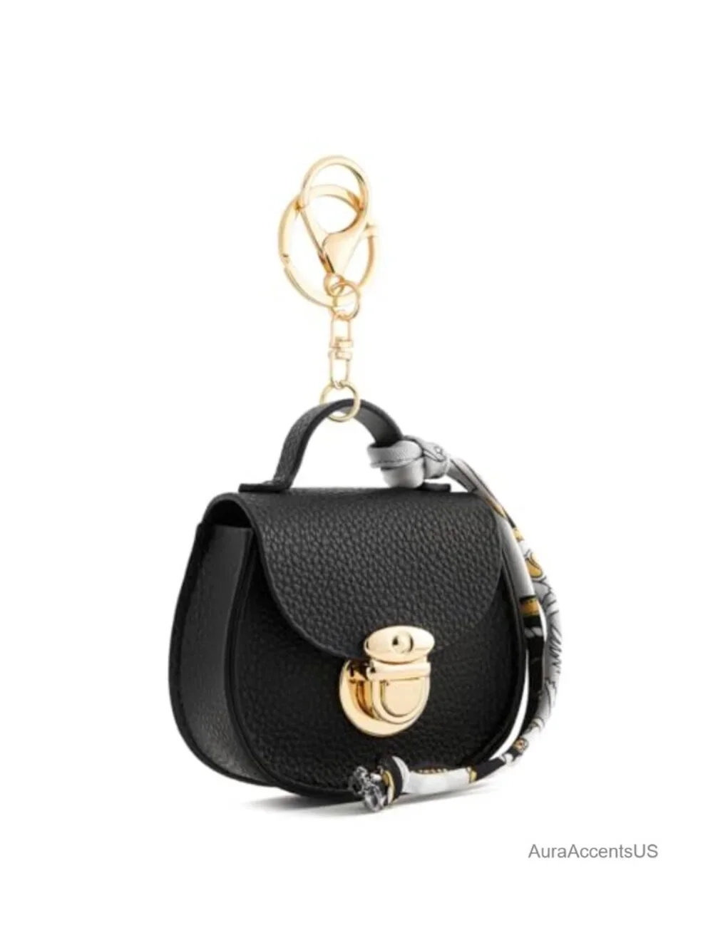 Mini Backpack Keychain PU Leather Coin Purse Snap Button Small Change Pouch